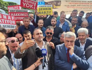 Özel halk otobüsü esnafından Saraçhane’de İBB’ye protesto