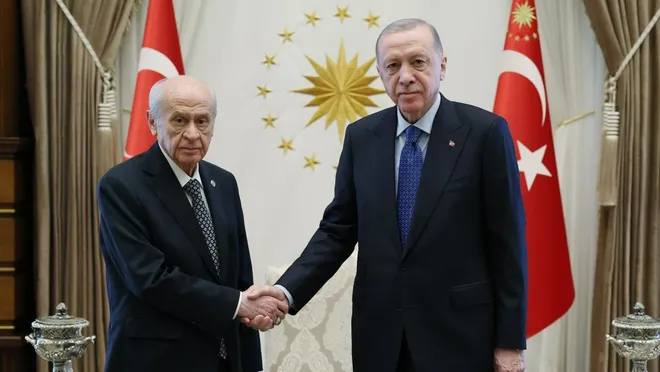 Cumhurbaşkanı Erdoğan, MHP Lideri Bahçeli ile görüştü
