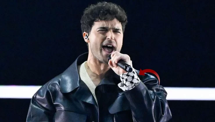 Eurovision’da şarkısını bileğindeki kefiye ile seslendirdi