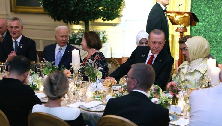 Cumhurbaşkanı Erdoğan, ABD Başkanı Joe Biden tarafından verilen akşam yemeğine katıldı