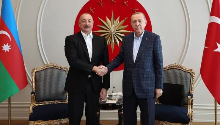 Cumhurbaşkanı Erdoğan Azerbaycan Cumhurbaşkanı Aliyev ile görüştü