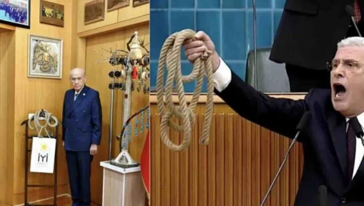 MHP Lideri Bahçeli, Dervişoğlu’nun kürsüden fırlattığı ipi odasına astı