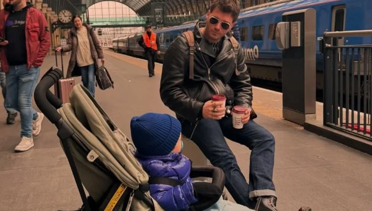 Kıvanç Tatlıtuğ’dan oğlu Kurt Efe ile yeni kare