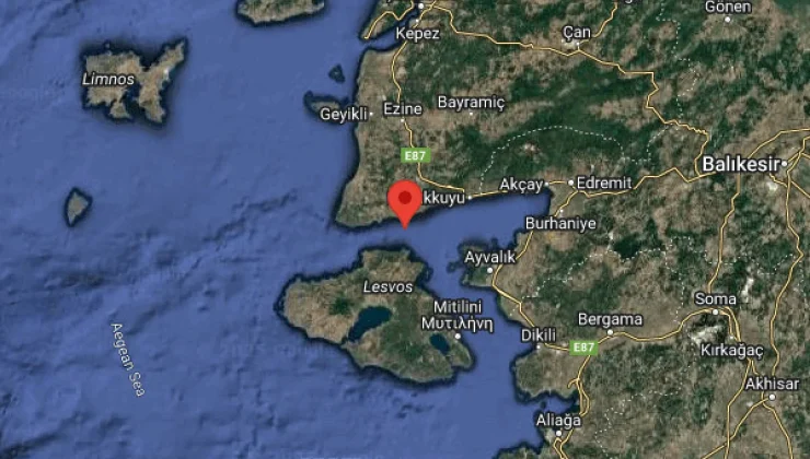 SON DAKİKA! Çanakkale Ayvacık açıklarında 5.2 büyüklüğünde deprem