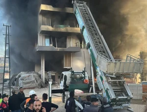 Antalya’da 9 katlı otel inşaatında yangın