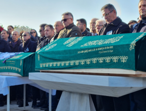 Bolu’daki otel yangınında hayatını kaybeden Nedim Türkmen ve ailesi için cenaze töreni düzenlendi