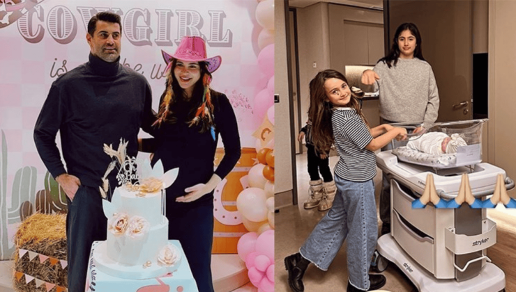 Zeynep Sever Demirel ve Volkan Demirel 3. bebeklerini kucakladı: Kız kardeşler birbirine kavuştu!