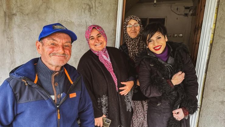 Sanatçı Aydilge, Yaren Leylek ve Adem amcayı ziyaret etti