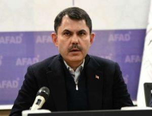 Bakan Kurum: “İstanbul, Bursa, Balıkesir, Tekirdağ ve Yalova’daki vatandaşlarımızdan toplamda bin 756 hasar ihbarı aldık”