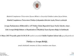 İspanya’nın en büyük ve köklü üniversitesi Türkiye Çalışmaları Kürsüsü kuruyor.