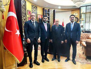 Necat Gülseven ve Deniz Gürel’den Devlet Bahçeli’ye ziyaret