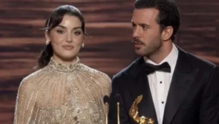 Hande Erçel Suudi Arabistan’da düzenlenen Joy Awards Ödül Töreni’nde Arapça konuştu