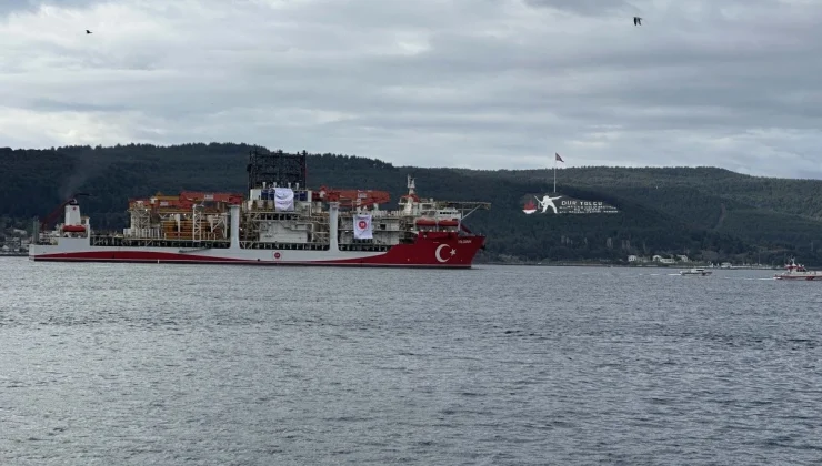 Türkiye’nin 6’ncı sondaj gemisi Yıldırım, Marmara Denizi’ne doğru yol aldı