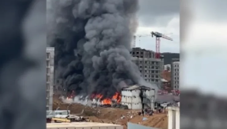 Tuzla’da işçi konteynerinde yangın